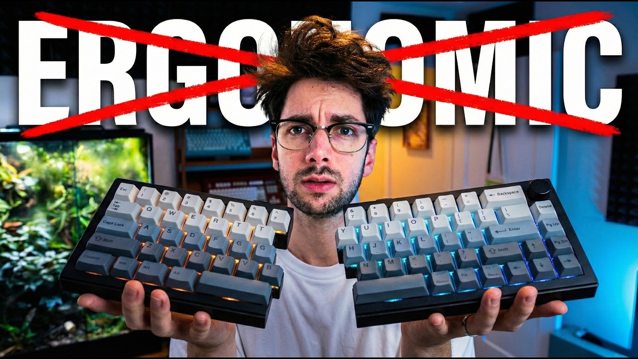 YouTube post by @HipyoTech for Epomaker. Caption reads: What's the Point of a Split Keyboard?.