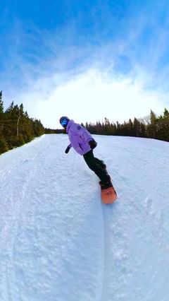 Instagram post by @welivetoexplore for Visit Maine. Caption reads: Snowboarding at Saddleback Mountain 🏂

🏔️....