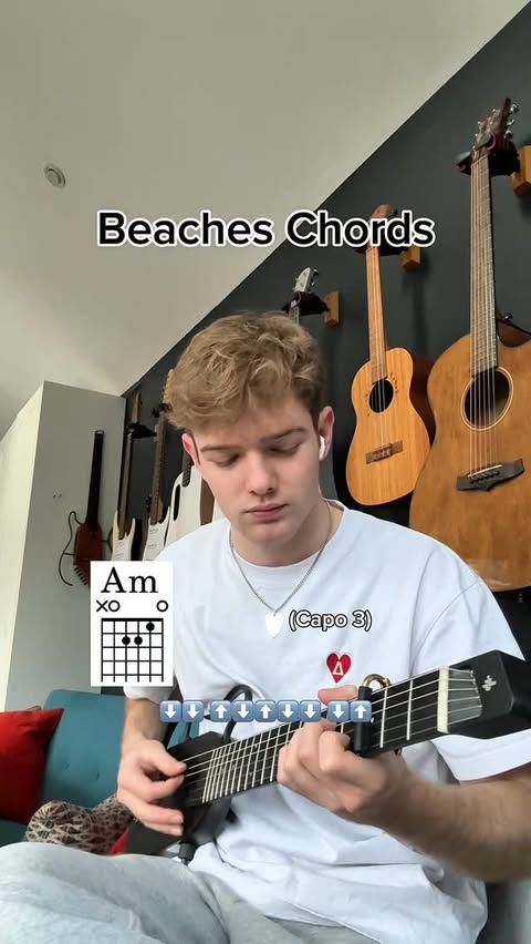 Instagram post by @jmu.sikk for DonnerMusic. Caption reads: Beaches guitar | Guitar: Donner Hush C Nylon 🔥....