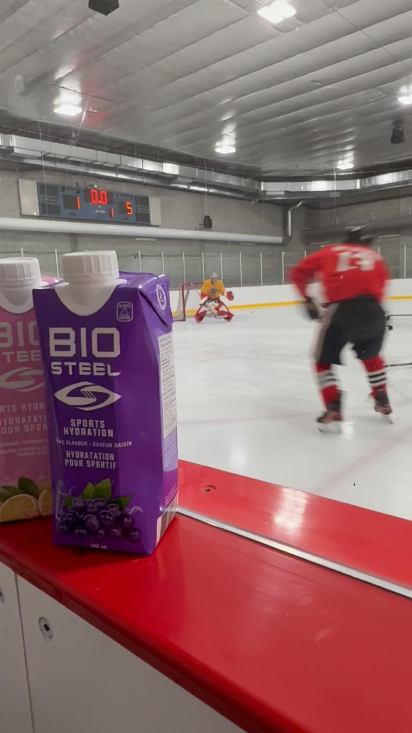 Instagram post by @d_w3331 for BIOSTEEL. Caption reads: [...] to keep going with a little help from....