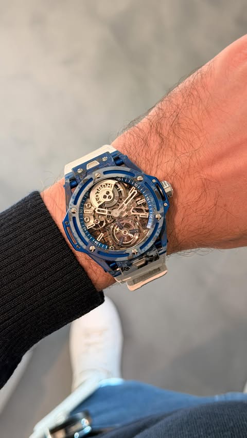 Instagram post by @mr.nice.watch for Hublot. Caption reads: Brand new @hublot Big Bang Tourbillon Novak....