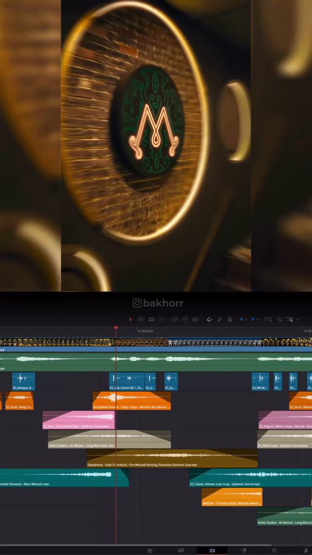 Instagram post by @bakhorr for Epidemic Sound. Caption reads: did i get better in sound design?👻

with....
