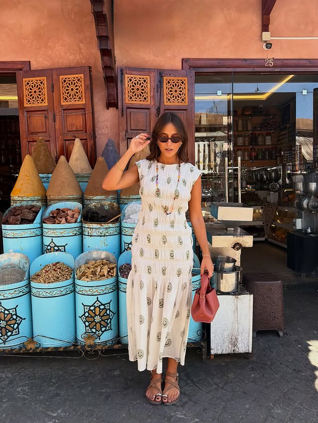 Instagram post by @pipafdealmeida for Jimmy Fairly. Caption reads: colors of Marrakech 🧿🌵💗 this day was a 10/10:....