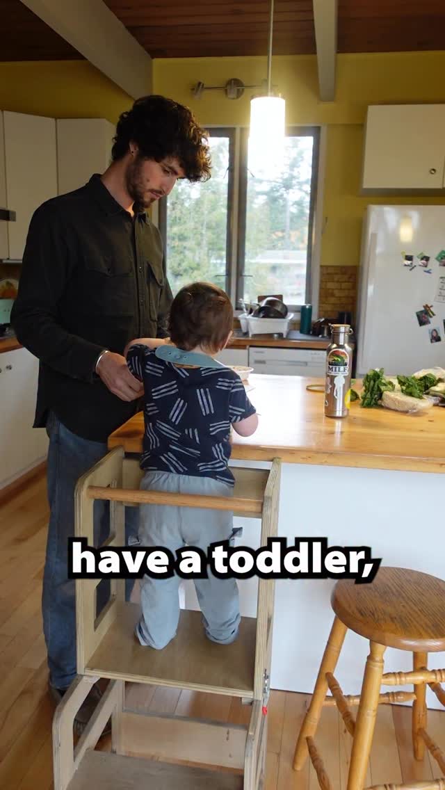 Instagram post by @levi_hildebrand for Fresh Prep. Caption reads: Your life changes a lot when you have a kid, but....