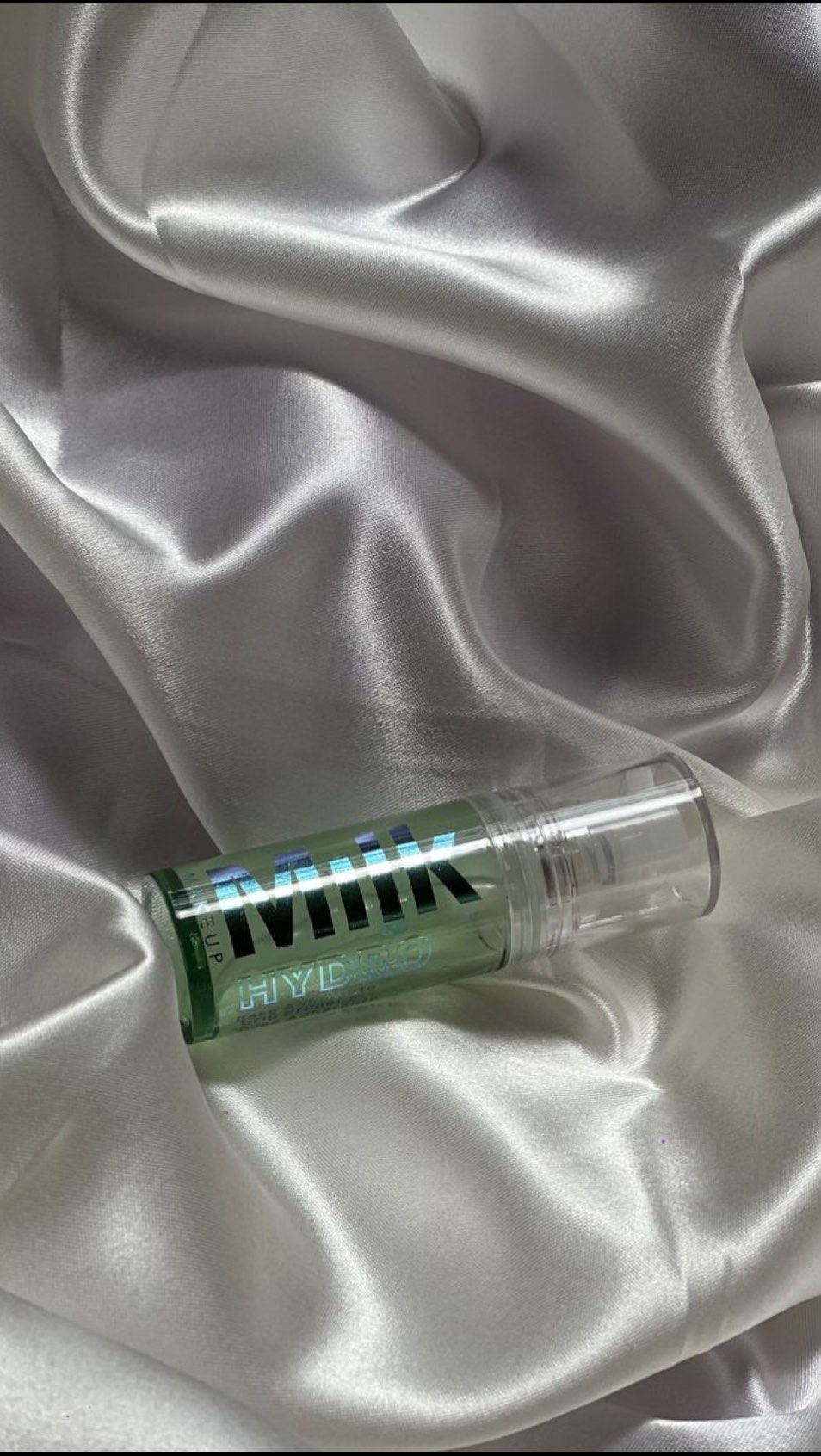 Instagram post by @africanjawn for Milk Makeup. Caption reads: Prep + set and let the face do what it does. Minor....