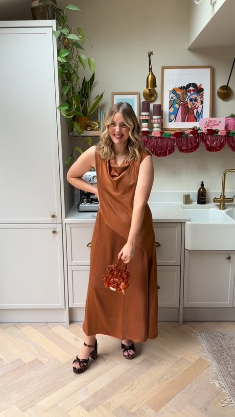 Instagram post by @leannedopaminedressing for Monsoon. Caption reads: Are you wanting to dopamine dress this Christmas?....