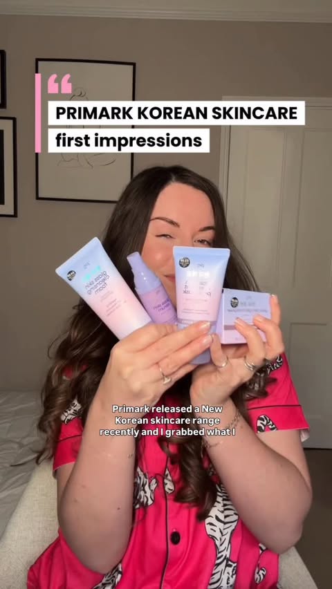 Instagram post by @beauty_glow_girl for Primark. Caption reads: [...] of the new Korean skincare at Primark. I’d....