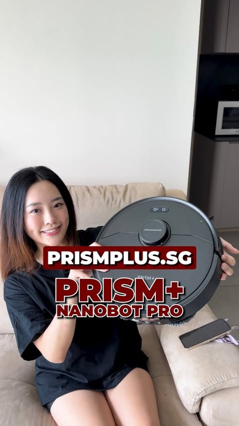 Instagram post by @melissaaamomo for PRISM+. Caption reads: [...] at your house? You or a robot? 👀 #prismplus....