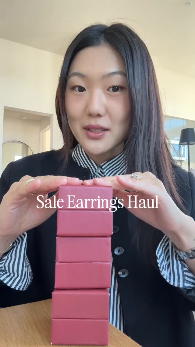 Instagram post by @eileenk.hyun for Aurate New York. Caption reads: @auratenewyork earrings on sale that I can’t wait....