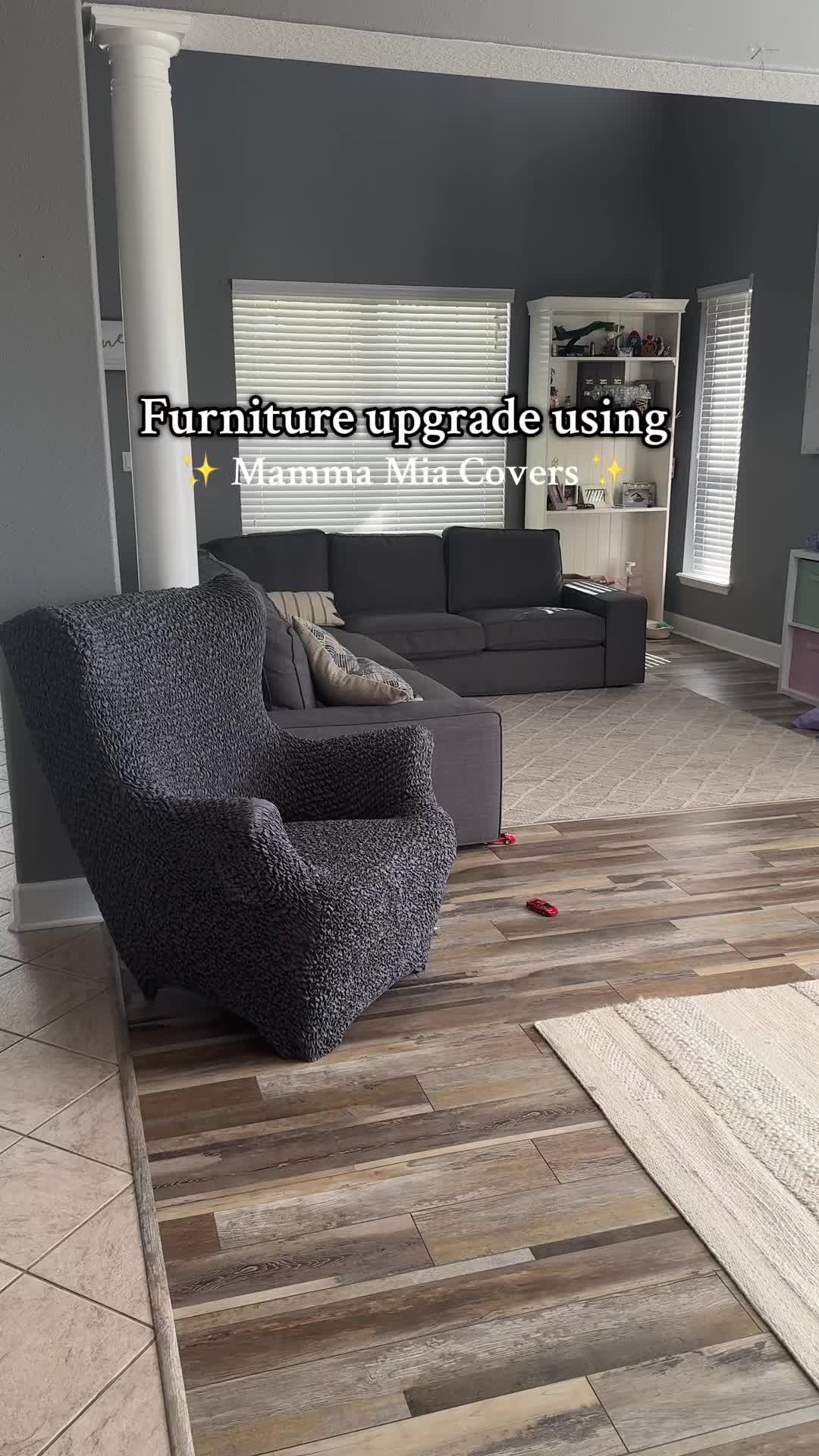 TikTok post by @megangulyard for Mamma Mia Covers. Caption reads: Love a good revamp 😍 #mammamiacovers....