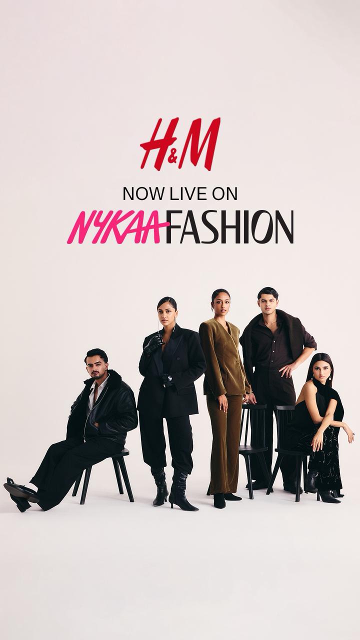 Instagram post by @kayan.a for Nykaa Fashion. Caption reads: The wait is over - H&M is now live on Nykaa....
