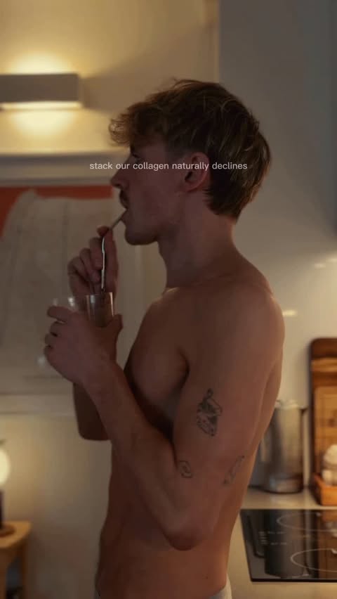 Instagram post by @itsjacobemile for Vital Proteins. Caption reads: [...] duvet and a few Vital Proteins collagen....