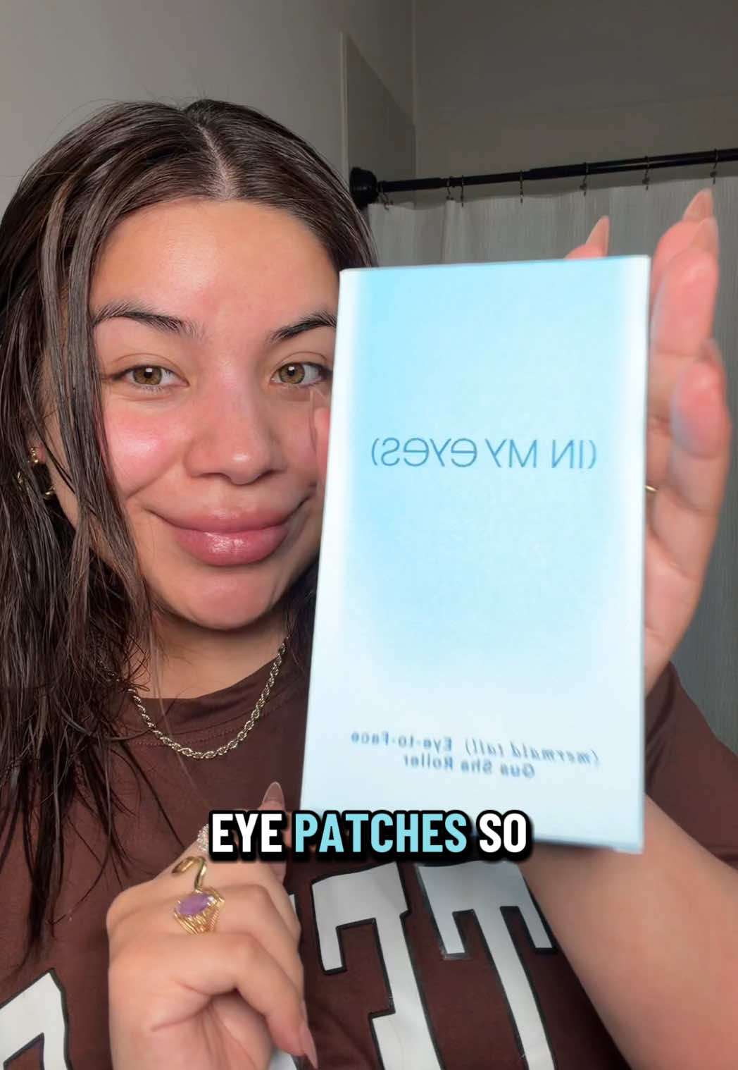 TikTok post by @gabyserrano20 for In My Eyes. Caption reads: [...] #undereyes #hydratedskin #youthfulskin....