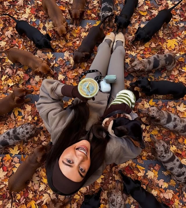 Instagram post by @mallurpaal for Blakely Clothing. Caption reads: Matcha & Sausage dog obsessed 🍵🌭
@blakely_women ....