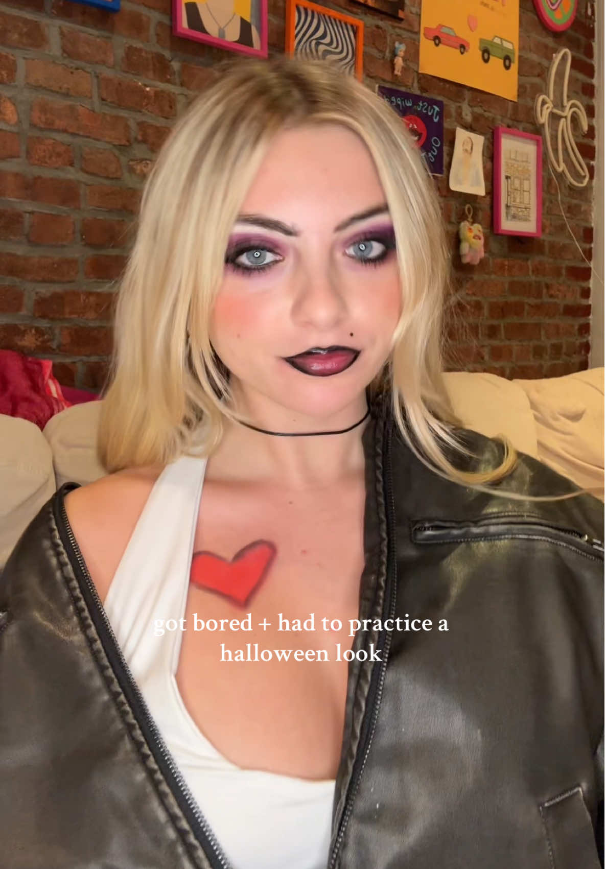 TikTok post by @brielleybelly123 for Makeup Revolution. Caption reads: @Makeup Revolution sent me face paint & a whole....