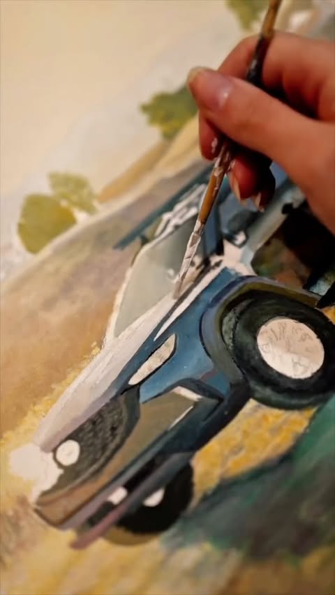 Instagram post by @raeroberts for Mazda USA. Caption reads: Final part in this series with @mazdausa painting....