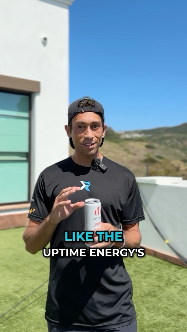 Instagram post by @zanenavratilpickleball for UPTIME Energy. Caption reads: Strawberry dragonfruit for the W 🤌....