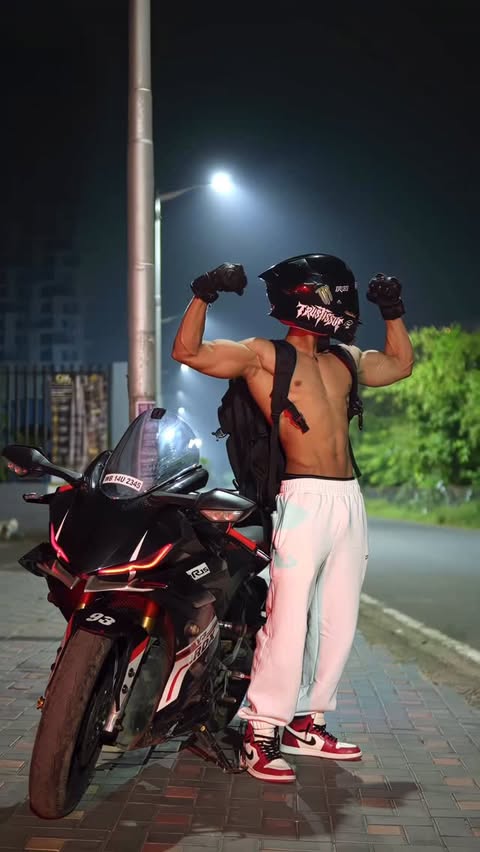 Instagram post by @biker_rdxx for MuscleBlaze. Caption reads: This is secret of my bodyy 👀 . . . . (use my code....