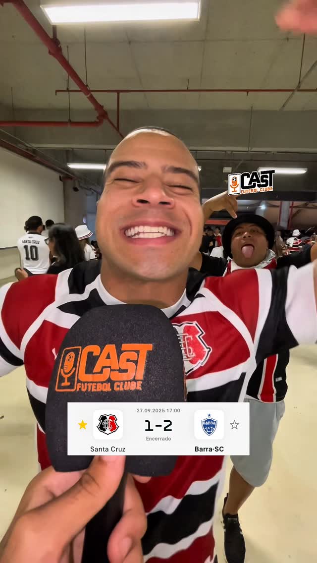 Instagram post by @cast.fc for Betnacional. Caption reads: Pós-jogo Santa Cruz X Barra

-

Patrocínio:....