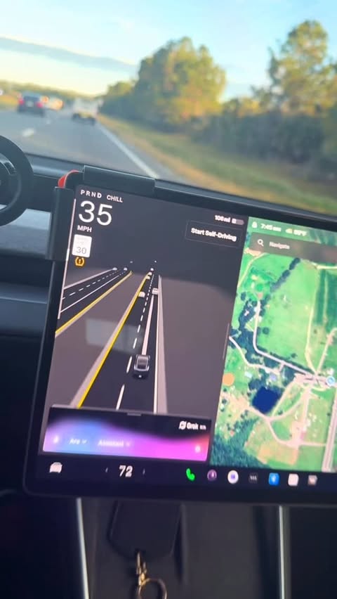 Instagram post by @therealjunn for Tesla. Caption reads: Ayyyyy kinky baby gurl 🤣🤣 #tesla #teslamodely....