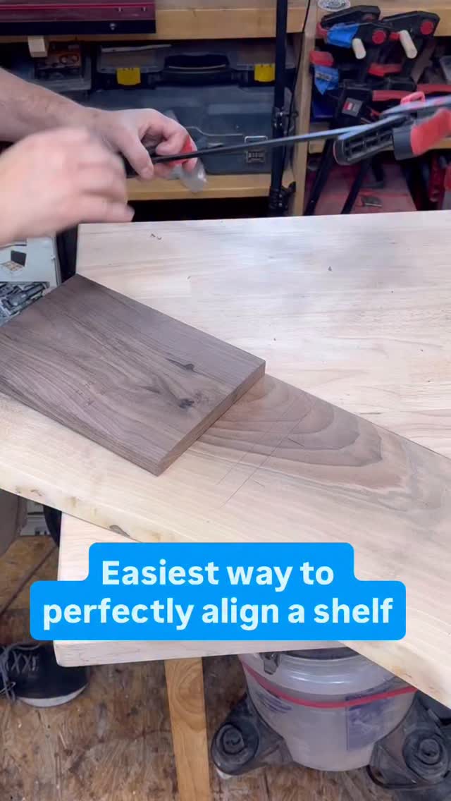 Instagram post by @newmanspecialswoodwork for Festool USA. Caption reads: This is definitely the easiest way to line up....