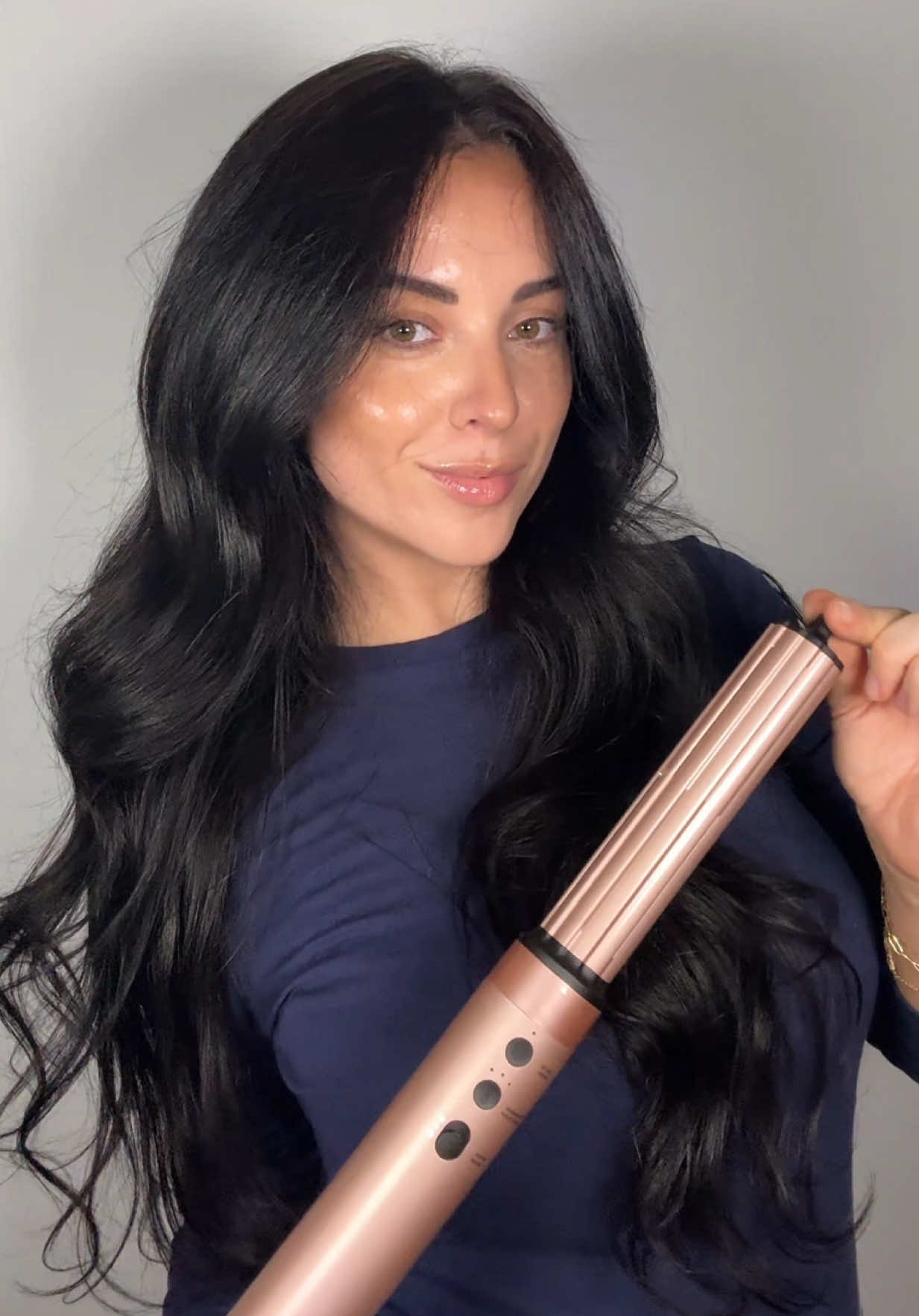 TikTok post by @thedailyposh for Brightup. Caption reads: [...] #airwrap #airwraptutorial #airstyler....