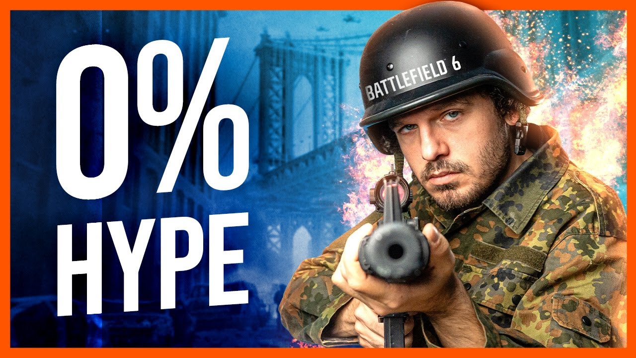 YouTube post by @SpaceGaming for Holy Squad. Caption reads: Wir trauen Battlefield 6 nicht... | Gaming News.