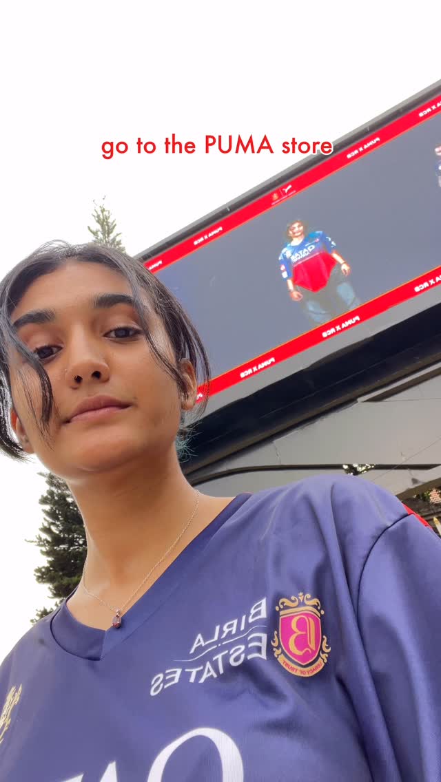 Instagram post by @aaru_sann for PUMA India. Caption reads: My love for RCB will never stop 🙏🏽 

(Ee sala 🏆....