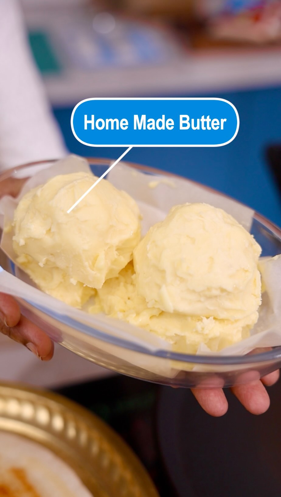 Instagram post by @neeraj_elango for Country Delight. Caption reads: Grandma and I made butter at home with just a few....