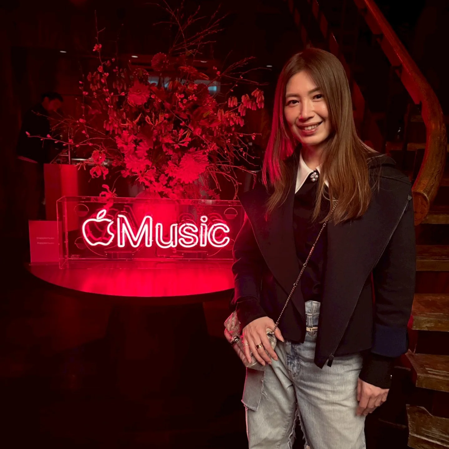 Instagram post by @kaorimurajiofficial for Apple Music. Caption reads: [...] ＊ I was invited to an event hosted by Apple....