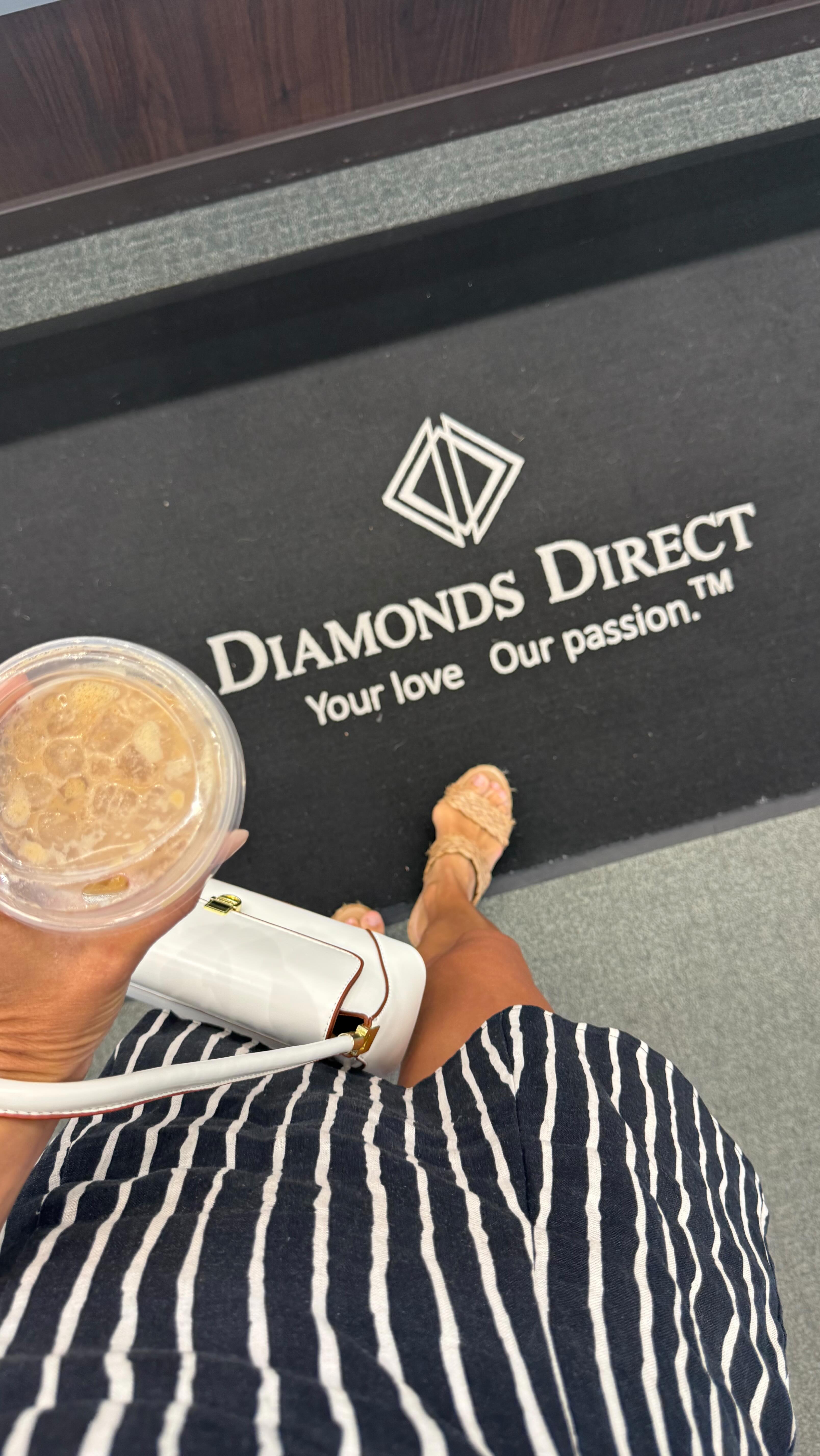 Instagram post by @maryannedoesitall for Diamonds Direct. Caption reads: cue the sparkle ✨ @diamondsdirect summer sale is....