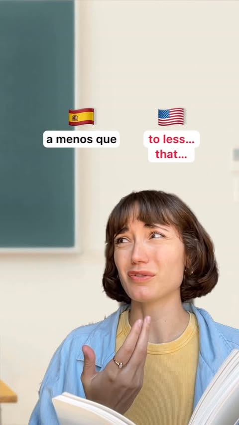 Instagram post by @ingles_with_annie for Fiverr. Caption reads: A menos que 👉🏼 in English! ✅ Try out @fiverr ✨|....