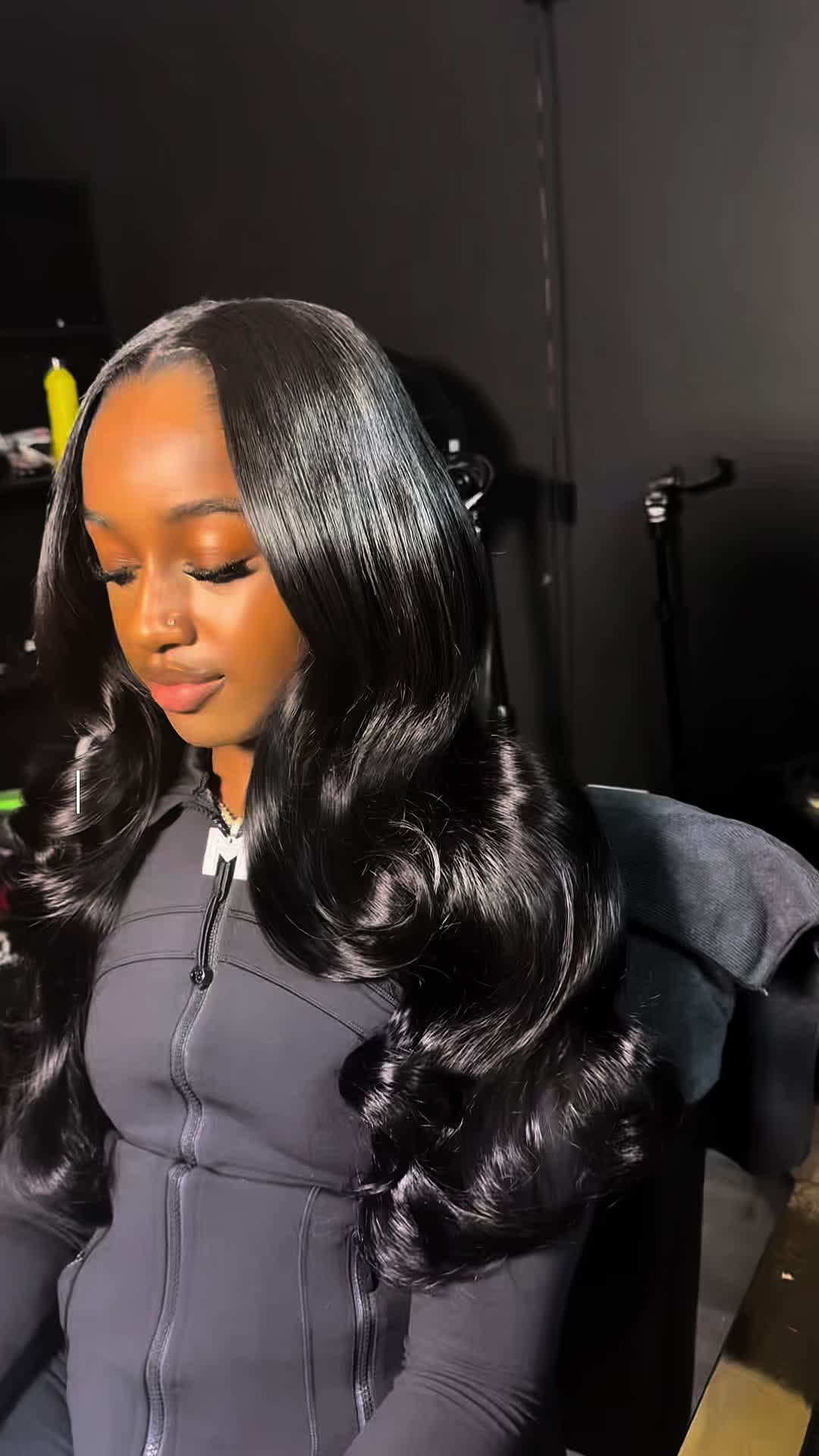 TikTok post by @therealmiaali2 for Vinisay Hair. Caption reads: [...] a soft, full, natural look. 💕 🎀 @Vinisay....