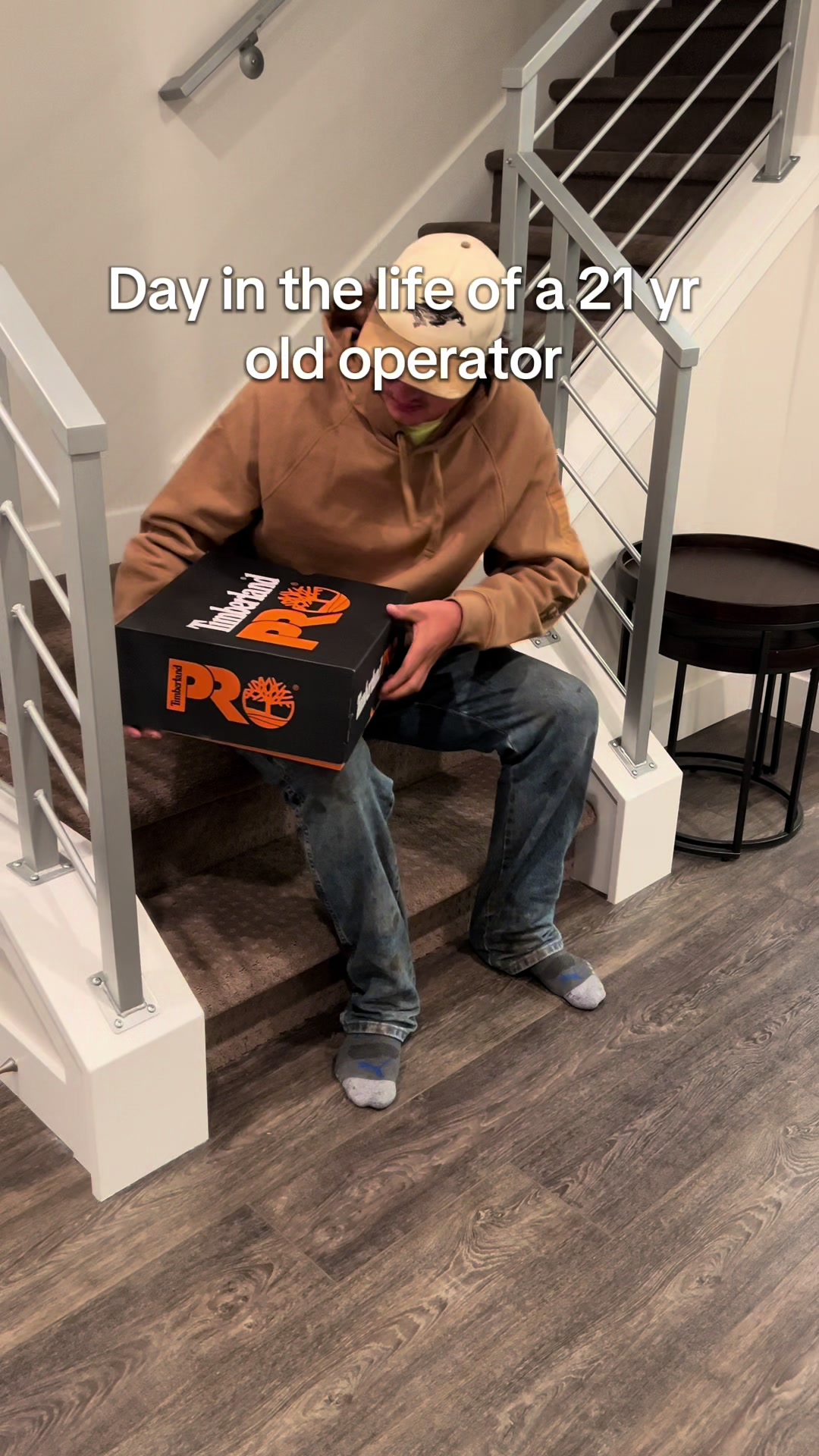 TikTok post by @3fiddy6.0 for Timberland PRO. Caption reads: Shout out @Timberland PRO for comfortable durable....