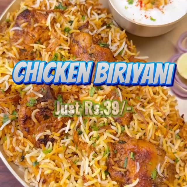 Instagram post by @beauty_of_bidar for Swiggy. Caption reads: Chicken Biriyani @ just Rs.39 Swiggy exclusive....