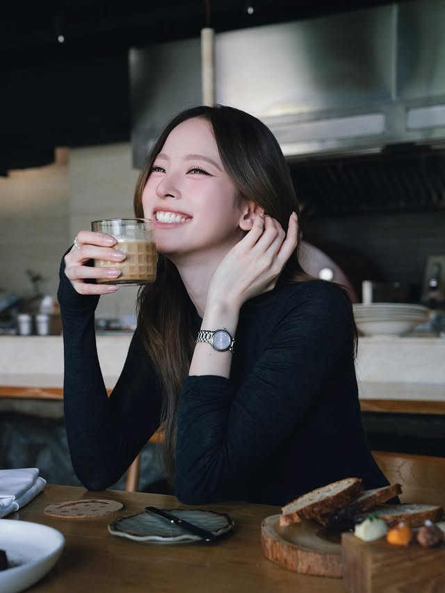 Instagram post by @nychaa for Longines. Caption reads: [...] to go with my morning brew. ✨☕⌚️....