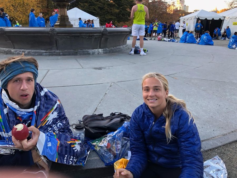 Instagram post by @lydialoo12 for Altra Running. Caption reads: seven years ago, i ran the new york city marathon....