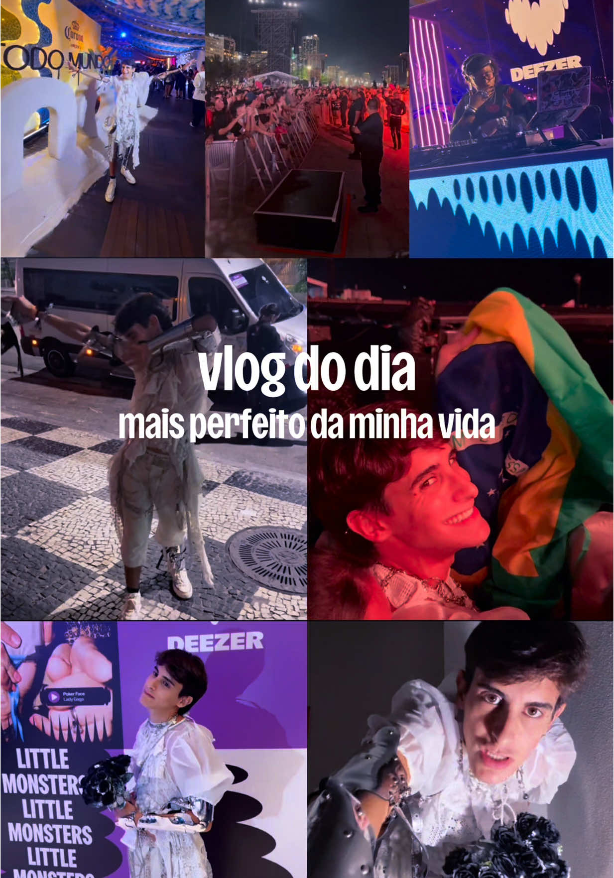 TikTok post by @henrikress for Deezer. Caption reads: Essa noite entrou pra história do Rio, da Mother....