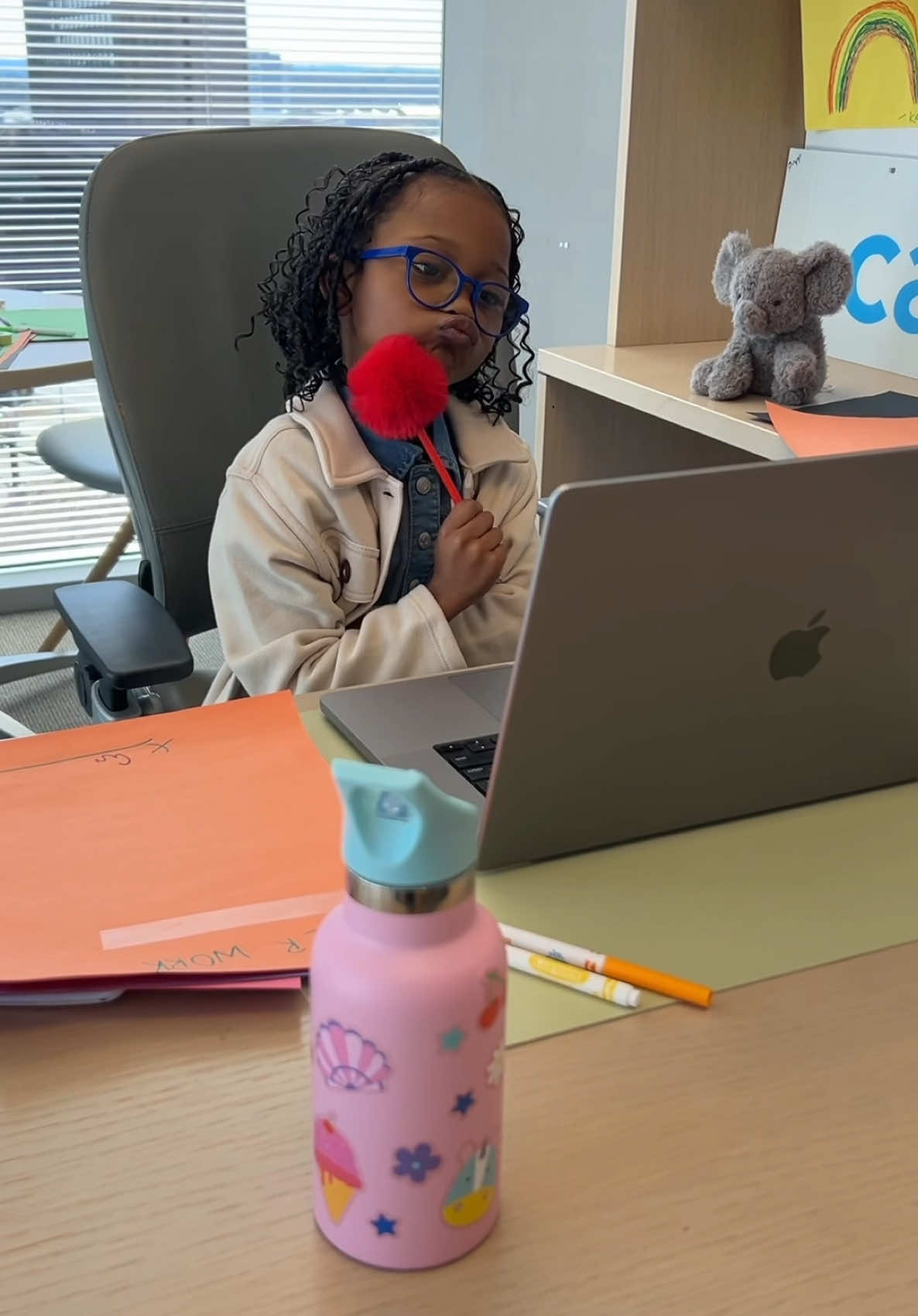 TikTok post by @stehfuhnee_ for Carter's. Caption reads: One day you’re in kindergarten and the next,....