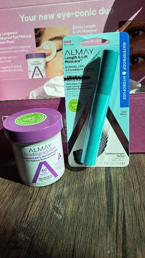 Instagram post by @producttesterreviewer for ALMAY. Caption reads: I absolutely 💖 my new @almay Length and Lift....