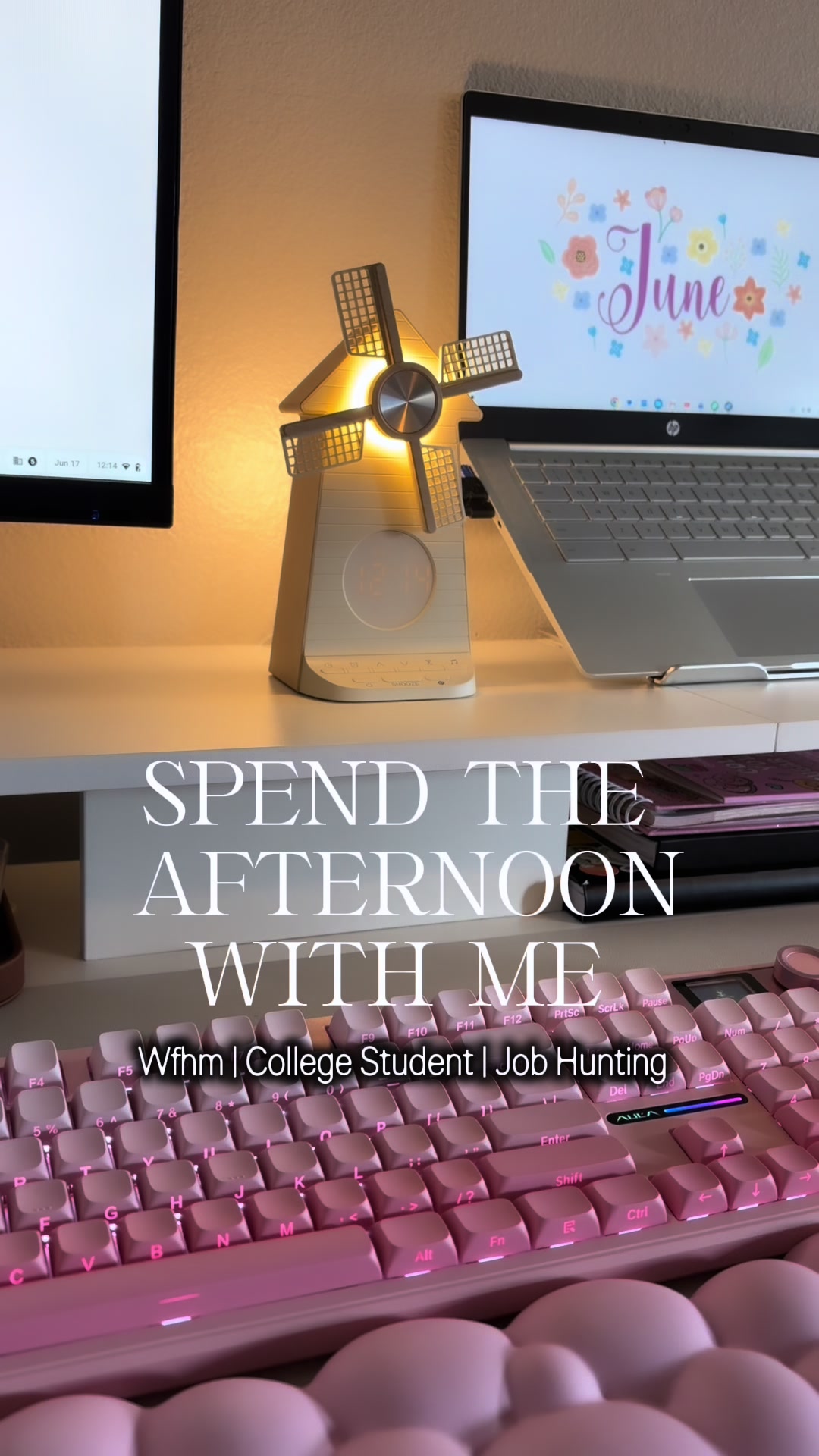 TikTok post by @wfhwithjas for Aula. Caption reads: [...] I hear back! Happy Wednesday☺️ Kotd⌨️: Aula....