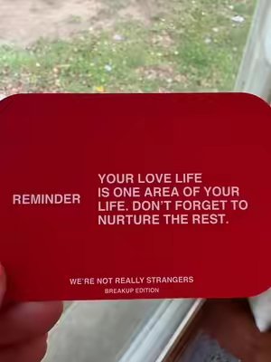 TikTok post by @lj_the_okayest_mom for We're Not Really Strangers. Caption reads: [...] #movingon #breakuphealing @We're Not Really....