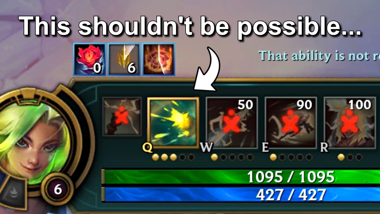 YouTube post by @Vandiril for League of Legends. Caption reads: New Feature has just been DISCOVERED!.