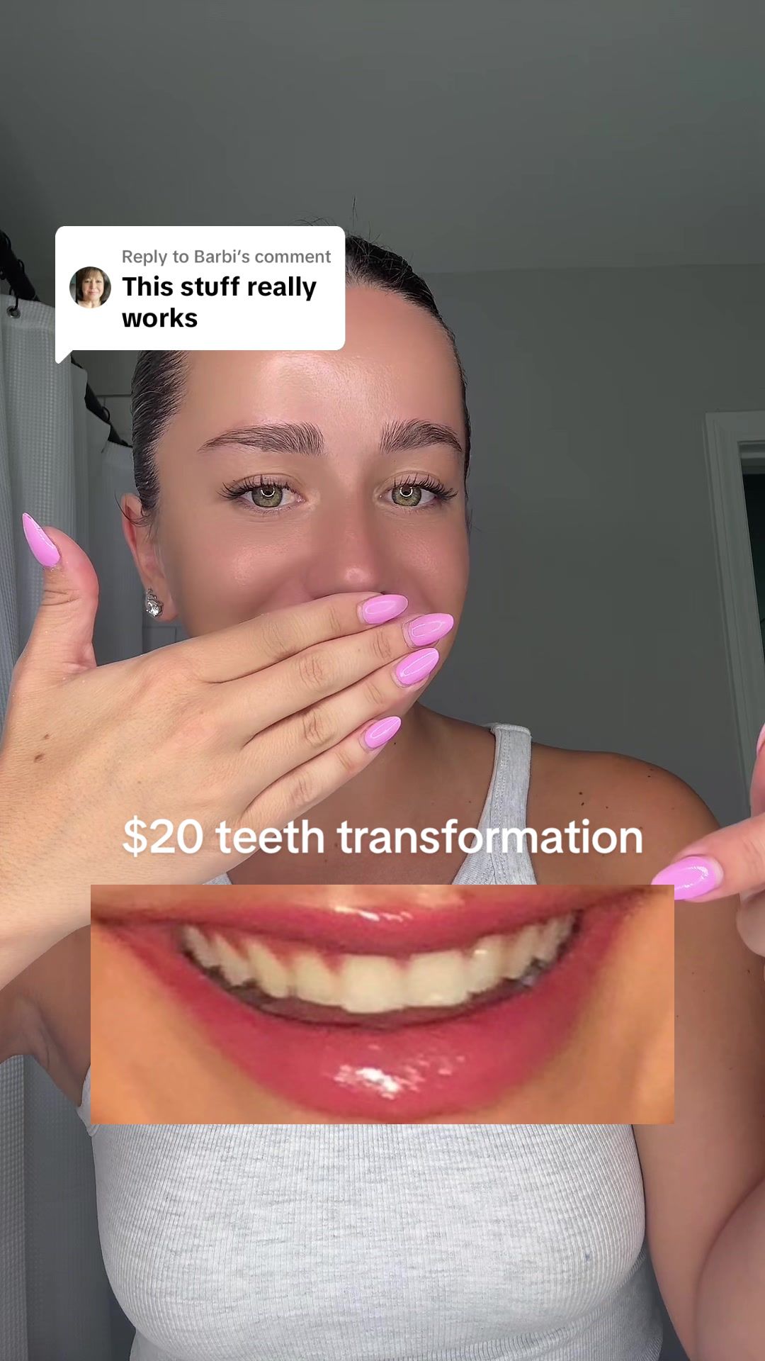 TikTok post by @delanamarley for PurelyWHITE DELUXE. Caption reads: Replying to @Barbi swear by it @purelywhitedeluxe .