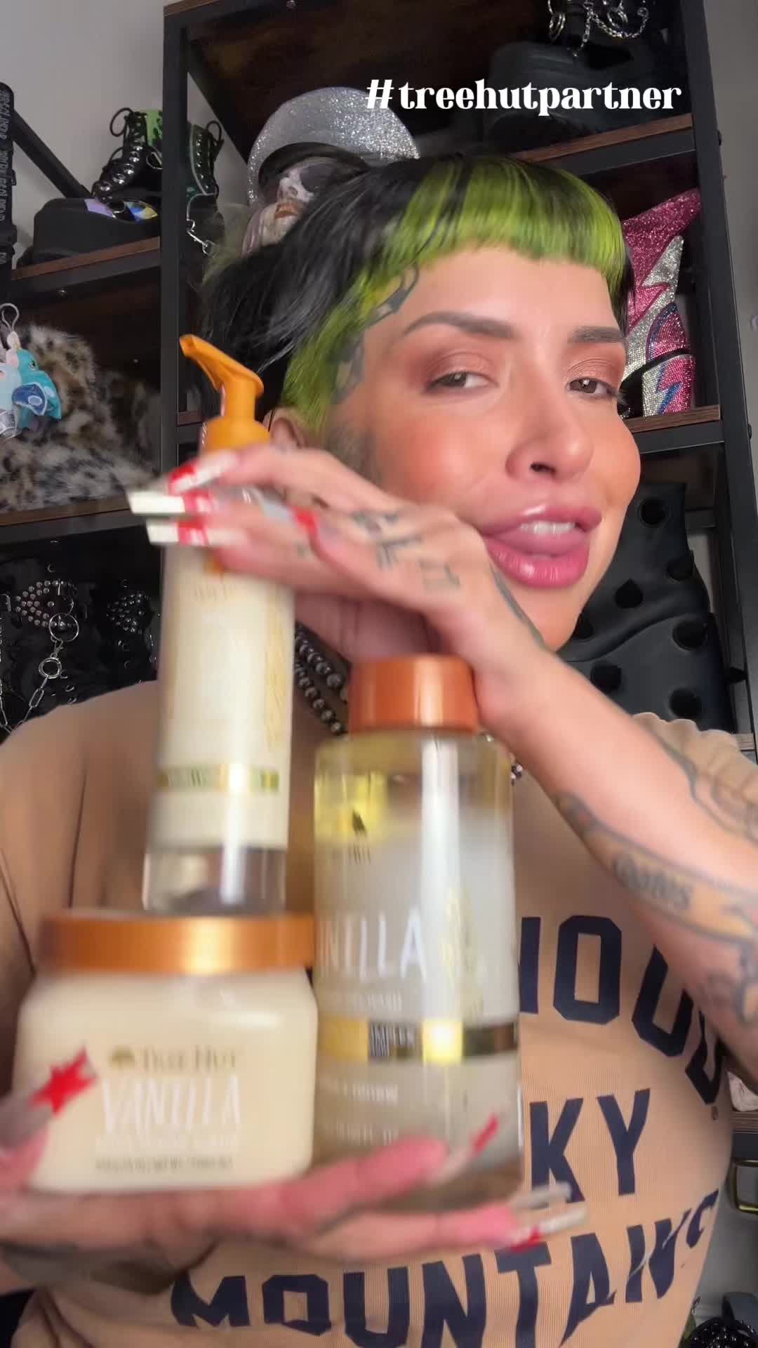 TikTok post by @ninaghoulina for Treehut. Caption reads: #TreeHutPartner My ghouls know I love some @Tree....