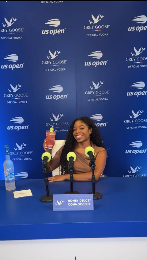 Instagram post by @keara_sheri for GREY GOOSE Vodka. Caption reads: 📍@greygoose If you can’t make it to the US Open,....