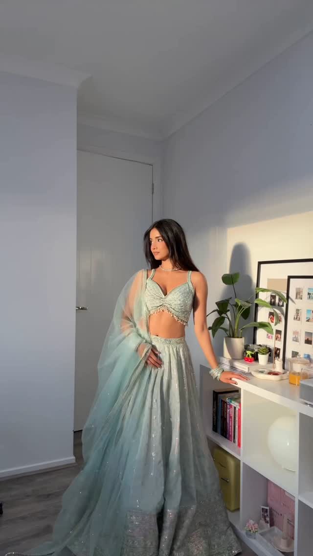 Instagram post by @rachanakoorthy for LASHKARAA. Caption reads: [...] lehenga do the talking 🤍

outfit from....