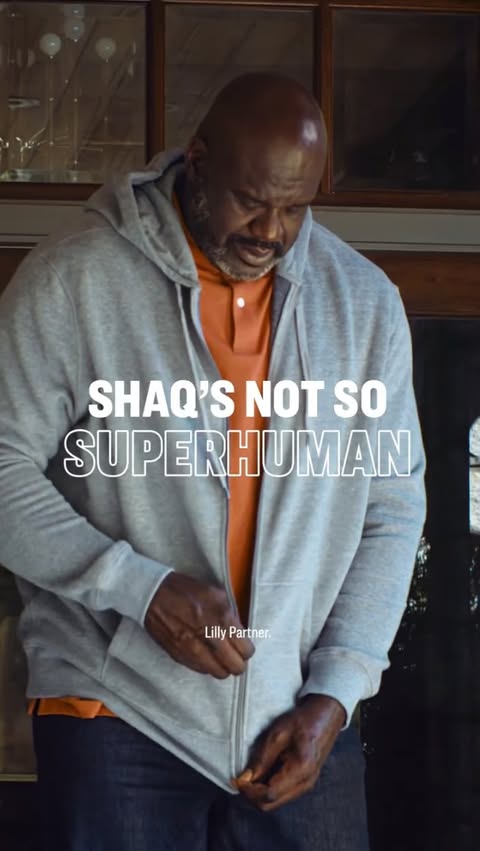 Instagram post by @shaq for Eli Lilly and Company. Caption reads: #LillyPartner Symptoms of moderate obstructive....