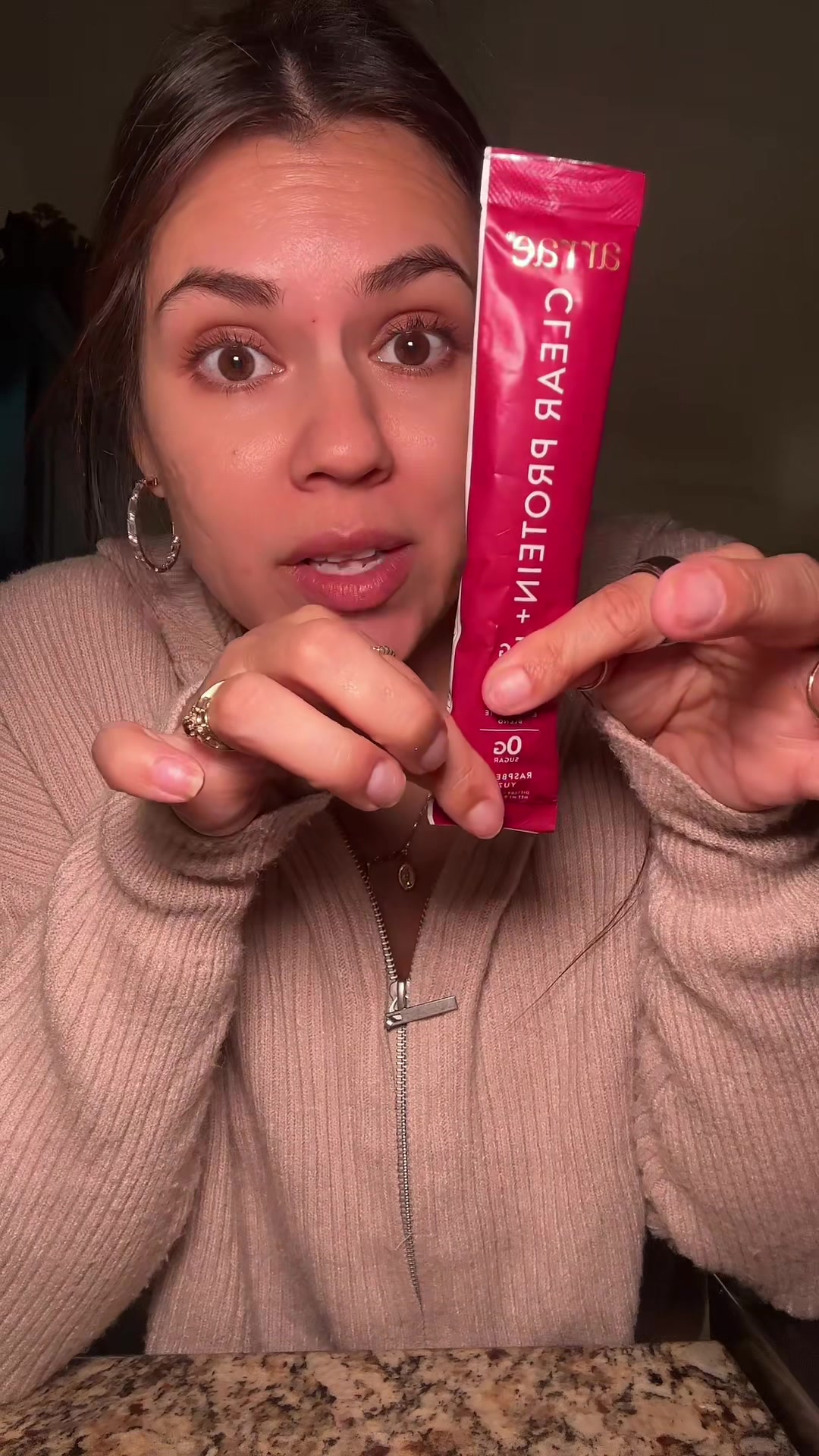 TikTok post by @ashleygutierrez887 for Arrae. Caption reads: @Arrae 🤭 #tiktokshop #protein [...].