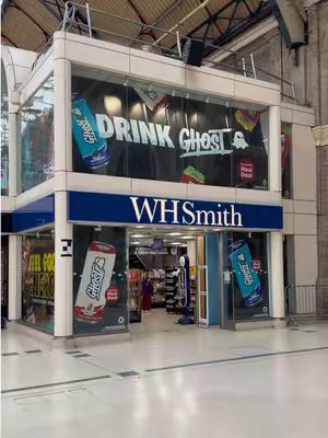 TikTok post by @temp_tation for GHOST® Energy. Caption reads: PSA: you can get @ghostenergyuk in....